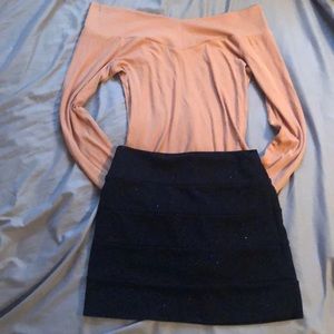 Black Glittery Skirt